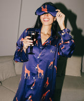 Giraffe Satin Pyjama Short Set